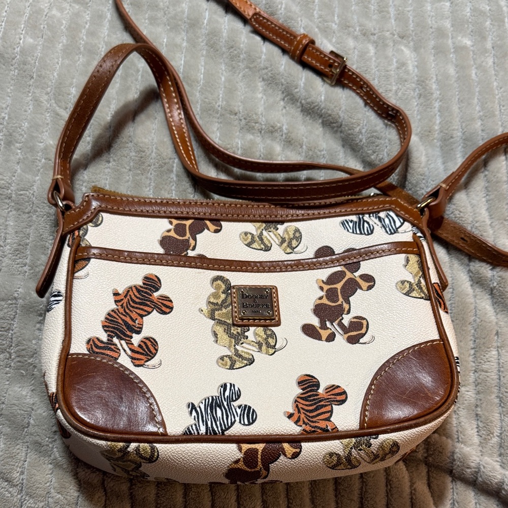 Disney Dooney & Bourke Mickey Animal Print Crossbody Bag